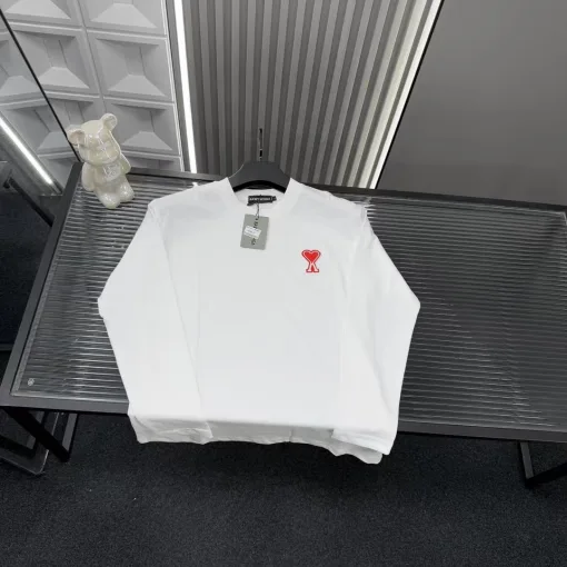 Luxus Balenciaga Langarm Weiß Bestickt Luxus