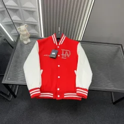 Hochwertige Louis Vuitton Jacken Red Rhinestone Collection