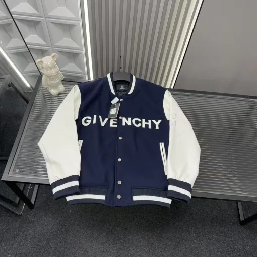 Hochwertige Givenchy-Jacken im Patchwork-Stil in Marineblau