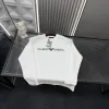 Hochwertige Armani Langarmshirts in Weiß mit Stickereien
