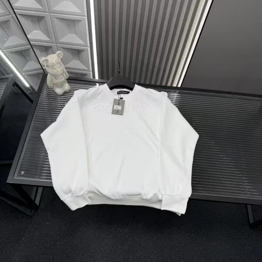 Hochwertige Balenciaga-Sweatshirts im weißen Logo-Stil