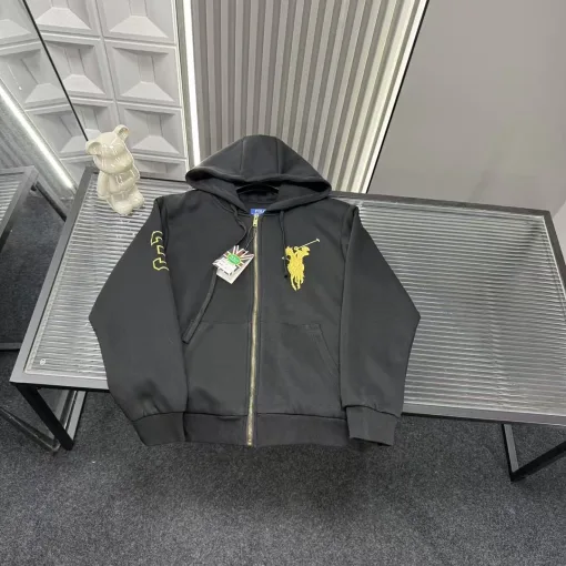 Premium Ralph Lauren Jacken im schwarzen bestickten Stil