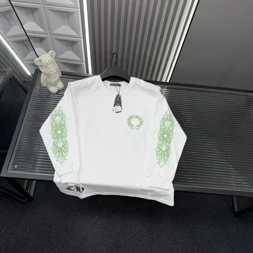 Premium Chrome Hearts Sweatshirts Weißes Logo Luxus