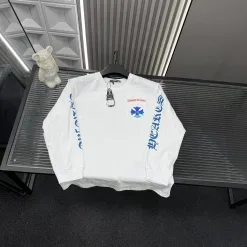 Meistverkaufte Chrome Hearts Sweatshirts Blaue Logo-Kollektion