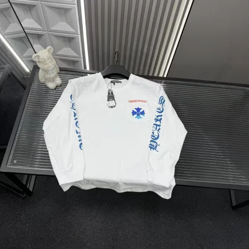 Meistverkaufte Chrome Hearts Sweatshirts Blaue Logo-Kollektion
