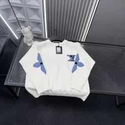 Premium Qualität Louis Vuitton Pullover Weiß Logo Luxus