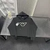 Luxus-Sweatshirt Armani Schwarz Bestickte Kollektion