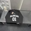 Hochwertige Balenciaga Sweatshirts Schwarze Lederbestickte Kollektion