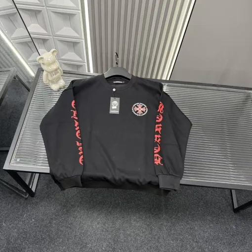 Hochwertige Chrome Hearts Sweatshirts im schwarzen Logo-Stil