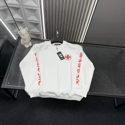 Meistverkaufte Chrome Hearts Sweatshirts Weißes Logo Luxus