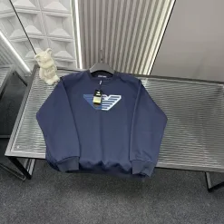 Hochwertige Armani Sweatshirts Navy Bestickt Luxus
