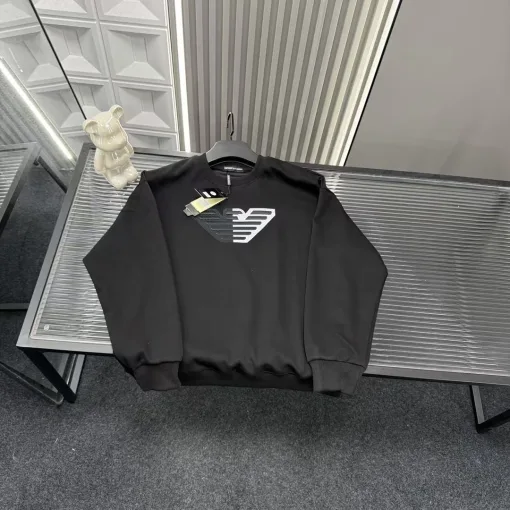 Premium Armani Sweatshirts Schwarz Bestickter Stil
