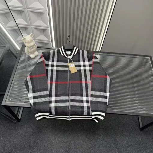 Bestseller Burberry Mantel Schwarz Gestreift