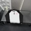 Premium Qualität Chrome Hearts Langarm Rosa Leder Patchwork Luxus