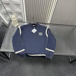Premium Qualität Loewe Sweatshirts Navy Bestickt Luxus