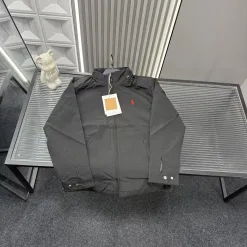 Luxus-Mantel von Ralph Lauren in Schwarz mit Stickereien