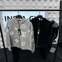 Hochwertige Louis Vuitton Jacken Black Monogram Collection