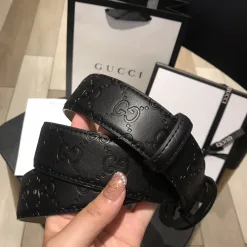 Bestseller Gucci Gürtel Schwarz Rindsleder Klassisch Luxus
