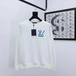 Premium Louis Vuitton Hoodie Schwarze Baumwolle Klassische Kollektion