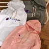 Premium Qualität Champion Sweatshirts Gelb Baumwolle Bestickt Luxus