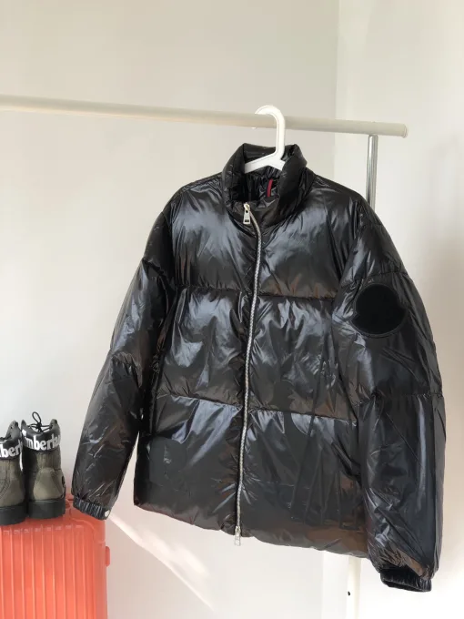 Luxus Moncler Daunenjacken Schwarz Print Luxus