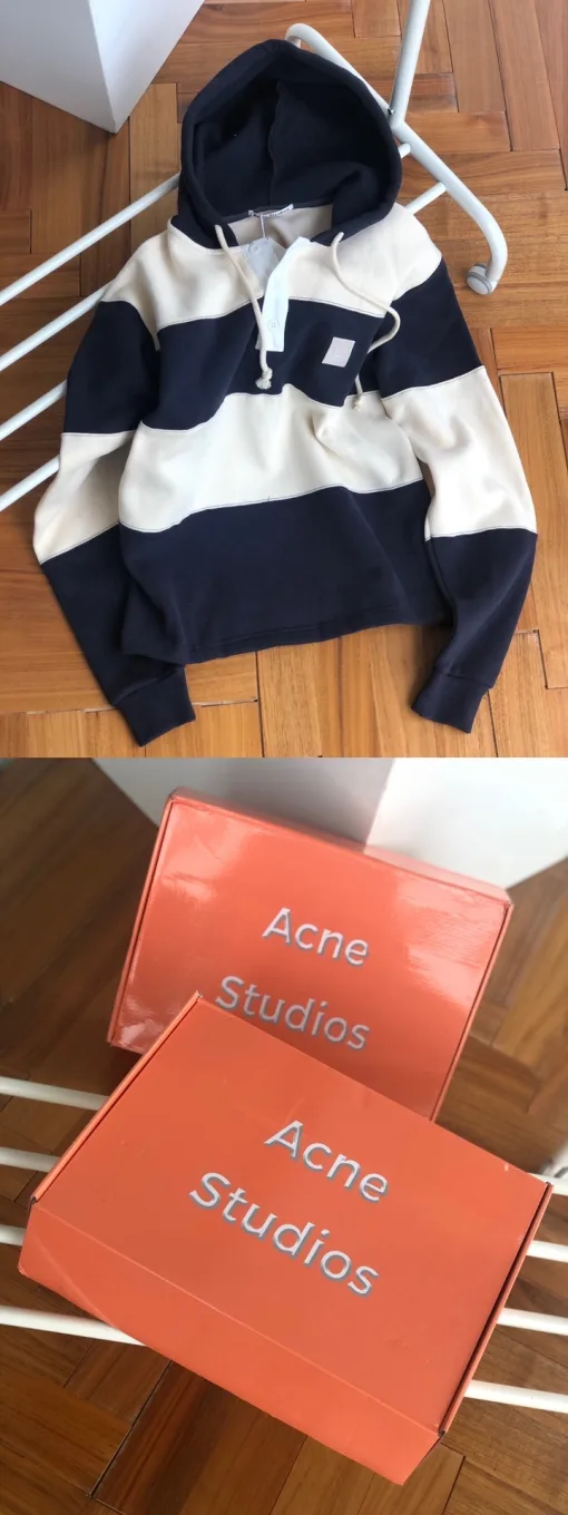 Premium Acne Studios Hoodie im Streifenstil