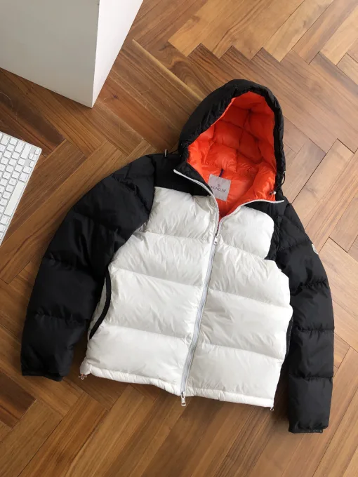 Premium Qualität Moncler Daunenjacken Schwarz Patchwork Stil