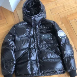 Luxus Moncler Daunenjacken Schwarz Logo Luxus