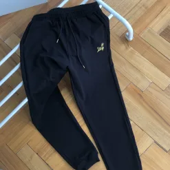 Premium Lacoste Jogginghose Schwarz Baumwolle Casual Kollektion