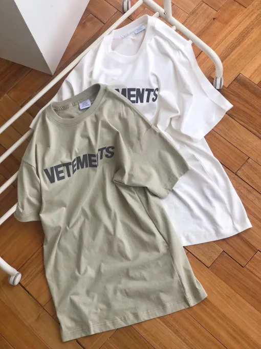 Premium Vetements Rock Silber Baumwolle Logo Luxus