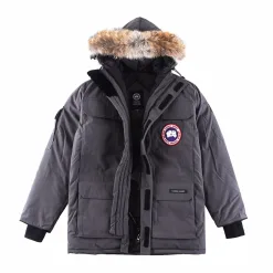 Premium Qualität Canada Goose Jacken Grau Fleece Klassischer Stil