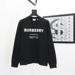 Hochwertiger Burberry Hoodie Schwarz Baumwolle Klassisch Luxus