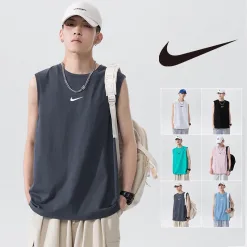 Luxus Nike Weste Weiß Baumwolle Klassischer Stil