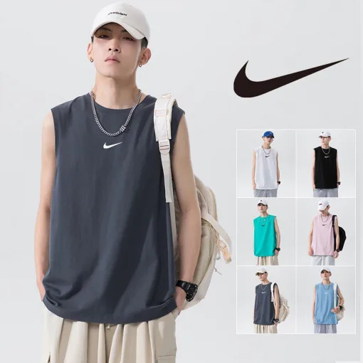 Luxus Nike Weste Weiß Baumwolle Klassischer Stil