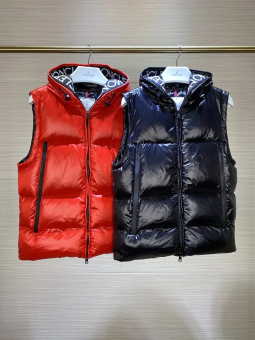 Premium Qualität Moncler Weste Schwarz Nylon Luxus