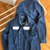 Luxus Calvin Klein Hemden Weiß Denim Patchwork Stil
