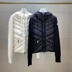Bestseller Moncler Jacken Schwarz Patchwork-Stil