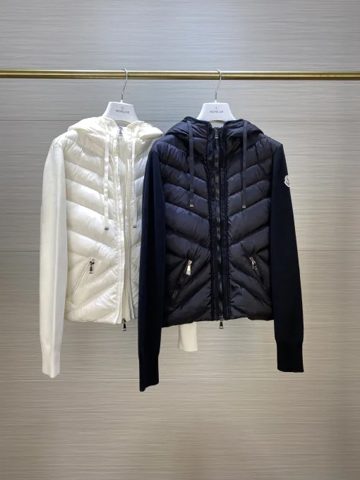Bestseller Moncler Jacken Schwarz Patchwork-Stil
