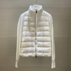 Luxus Moncler Daunenjacken Schwarz Strick Patchwork Kollektion