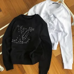 Premium Qualität Louis Vuitton Hoodie Schwarzes Logo Luxus