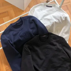 Bestseller Louis Vuitton Sweatshirts Schwarze Baumwolle Logo Kollektion