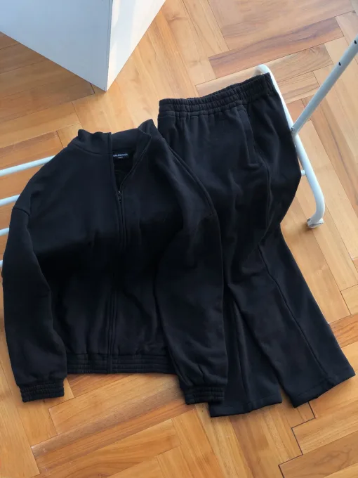 Premium Balenciaga Sweatshirt Schwarze Baumwollstickerei Kollektion