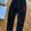 Hochwertige Ami Jogginghose Schwarz Baumwolle Stickerei Style
