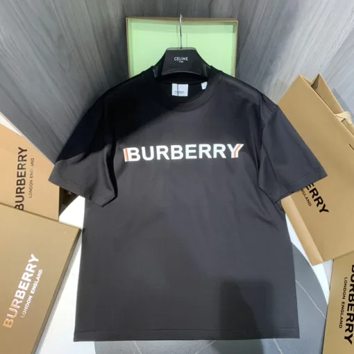 Premium Burberry Kurzarm-Baumwoll-Logo-Kollektion