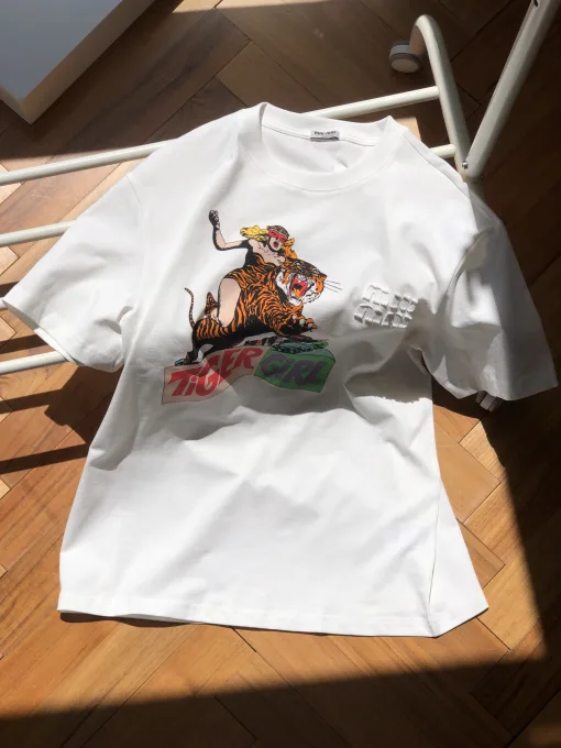 Bestseller Miu Miu Kurzarm Print Luxus