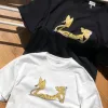 Bestseller Saint Laurent Kurzarm Weiß Logo Style