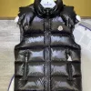 Premium Moncler Weste Grau Nylon Klassischer Stil