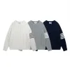 Bestseller Thom Browne Pullover Weiß Strick Gestreift Kollektion