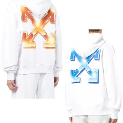 Luxus Off-White Sweatshirts Weiße Baumwolle Klassischer Stil