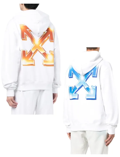 Luxus Off-White Sweatshirts Weiße Baumwolle Klassischer Stil